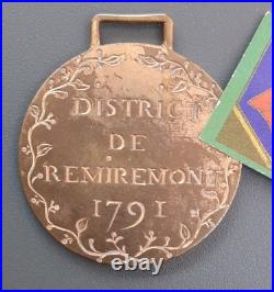 Monarchie Constitution 1791 Insigne de Fonction Remiremont ACTION DE LA LOI