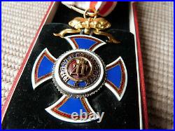 Montenegro Superbe Ordre du Prince Danilo Commandeur avec son écrin bijoutier