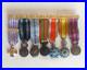 N-1-Ancienne-Barrette-Reduction-De-7-medailles-Militaire-Medal-Militaria-01-bf
