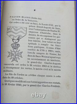NOUVEAU DICTIONNAIRE DES ORDRES DE CHEVALERIE par Gourdon de Genouillac 1892