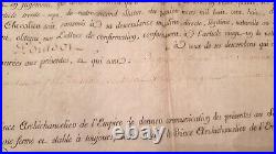 Napoléon Bonaparte, signature sur LETTRES PATENTES, Brevet d'anoblissement, LdH