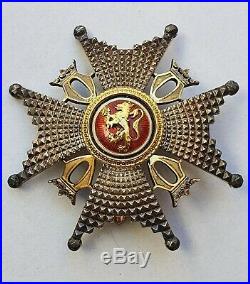 Norvege Ordre de St Olaf, plaque de Grand Officier, dans son écrin d'origine