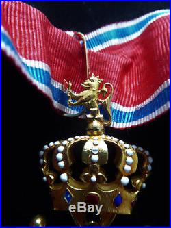 Norvege Ordre de saint Olaf Commandeur Or Type II 1906