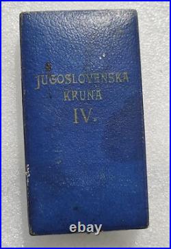 ORDRE DE LA COURONNE DE YOUGOSLAVIE medaille + son écrin