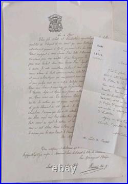 ORDRE DE PIE IX Bref Apostolique (1861) Diplôme Nominatif + Lettre Laval