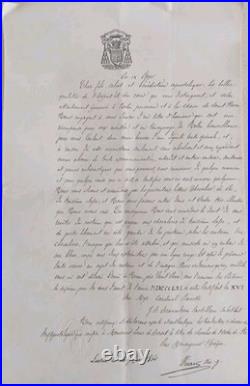 ORDRE DE PIE IX Bref Apostolique (1861) Diplôme Nominatif + Lettre Laval