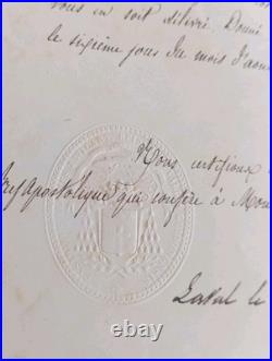 ORDRE DE PIE IX Bref Apostolique (1861) Diplôme Nominatif + Lettre Laval