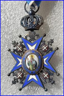 ORDRE DE SAINT-SAVA DE SERBIE manteau bleu medaille