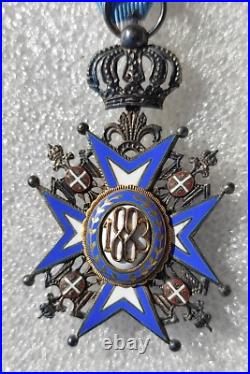 ORDRE DE SAINT-SAVA DE SERBIE manteau bleu medaille