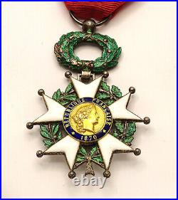 Officier Ordre de la Légion d'Honneur. III°République. Émaux, argent. France