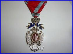 Ordre De L'aigle Blanc De Serbie A Titre Militaire 1914-1918