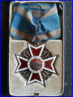Ordre De La Couronne De Roumanie Croix De Commandeur + Écrin Médaille Orden