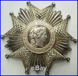Ordre De La Legion D'honneur Plaque De Grand Croix 1870 III Rep. Ouzille Lemoine