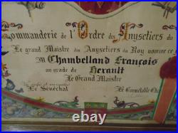 Ordre Des Anysetiers Du Roy. Anis Pontarlier. Marseille + Sa Medaille Commandeur