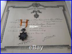 Ordre Du Cambodge Diplome Et Decoration Chevalier