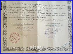 Ordre Du Ouissam Alaouite Chevaler 1 Type Avec Son Diplome