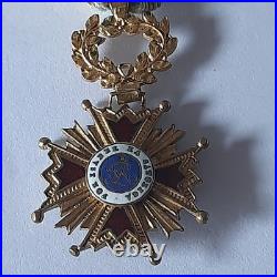 Ordre Isabel catholic. Monograme Reine Isabel II Espagne, 1833/1885