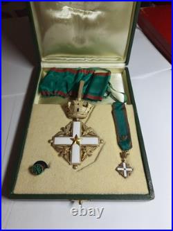 Ordre Italie, Orden italien. Model 1951. Commandeur avec miniature en vermeil