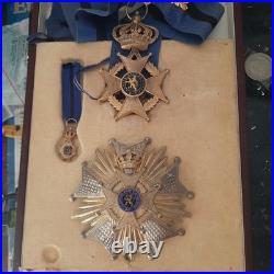 Ordre LEOPOLD II, GROßESKREUZ. Model 1909/ 1934, Roi Albert1. Plaque 83 mm