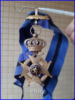 Ordre LEOPOLD II, GROßESKREUZ. Model 1909/ 1934, Roi Albert1. Plaque 83 mm
