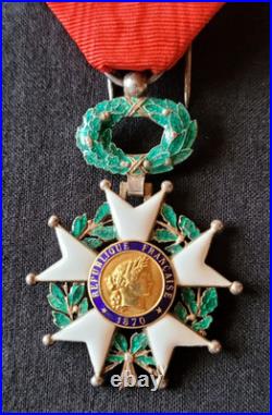 Ordre Légion d'Honneur 1870 en Argent et Or 18k WW1 French Legion of Honor