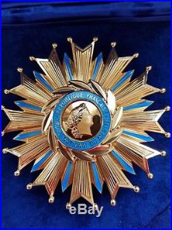 Ordre National du Mérite Plaque de grand croix vermeil et émail état neuf