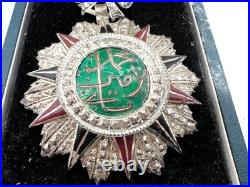 Ordre Nichan Iftikhar Tunisie Médaille Officier Argent Émaillé Coffret