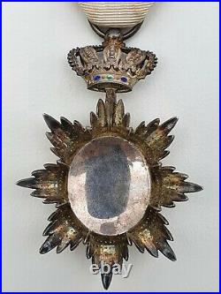 Ordre Royal du Cambodge chevalier en argent, repercé, fabrication de qualité