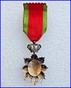 Ordre Royal du Cambodge, étoile d'officier en vermeil, repercée, éclat d'émail