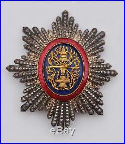 Ordre Royal du Cambodge, plaque de grand croix en bronze argenté