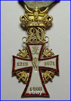 Ordre de Dannebrog en OR, chevalier, Christian IX, 1863-1906