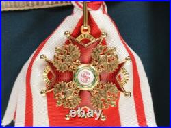 Ordre de St. Stanislas 1cl Croix dore rouge ou noir sans cordon Russie impériale