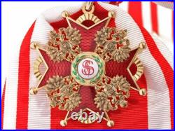 Ordre de St. Stanislas 1cl Croix dore rouge ou noir sans cordon Russie impériale