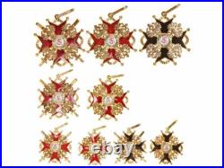 Ordre de St. Stanislas 1cl Croix dore rouge ou noir sans cordon Russie impériale