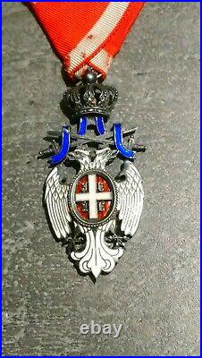 Ordre de l'Aigle Blanc 2ème Type Médaille à titre militaire Serbie WWI