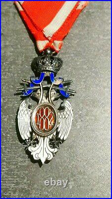 Ordre de l'Aigle Blanc 2ème Type Médaille à titre militaire Serbie WWI