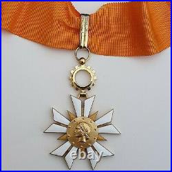 Ordre de l'Economie Nationale, croix de commandeur en vermeil