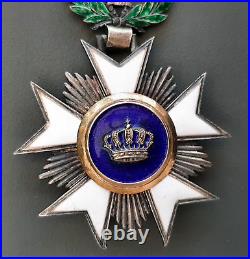 Ordre de la Couronne de Belgique à titre militaire 1915 MÉDAILLE WWI 1914-1918