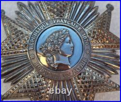 Ordre de la Légion d'Honneur, Plaque de Grand Officier ou Grand Croix, argent