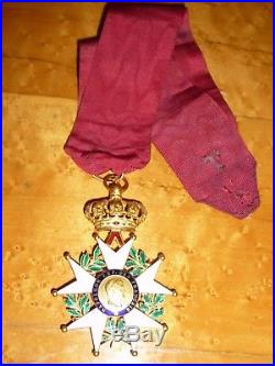 Ordre de la Légion d'Honneur à titre de commandeur en or, époque 2nd Empire