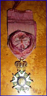 Ordre de la Légion d'Honneur en or époque 1er Empire transformée