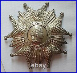 Ordre de la Légion d'Honneur, plaque de Grand Croix en argent, III° République