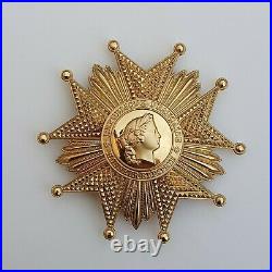 Ordre de la Légion d'Honneur, plaque de Grand Croix en vermeil, V° République