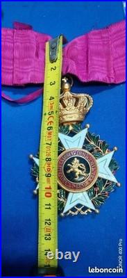 Ordre de leopold bilingue modele commandeur état superbe comme neuf avec ruban n
