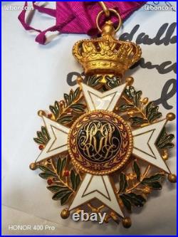Ordre de leopold bilingue modele commandeur état superbe comme neuf avec ruban n