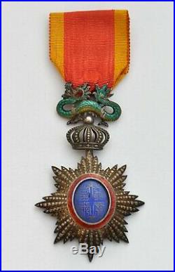 Ordre du Dragon d'Annam, étoile de chevalier en argent et vermeil, 19° siècle