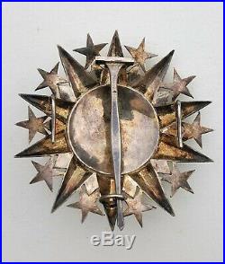 Ordre du Nichan el Anouar, plaque de Grand Croix, argent et vermeil, 19° siècle