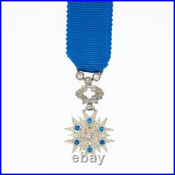 Ordre du mérite nationale. Médaille en miniature avec diamants et saphirs. Ruba
