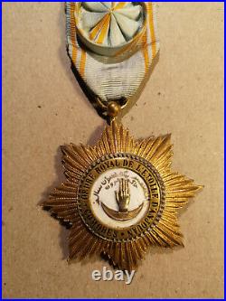 Ordre royal de l'Étoile d'Anjouan Comores étoile d'officier en vermeil