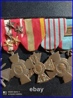 PL Placard de médailles françaises GUERRE 1939 1945 WW2 ALGERIE medal